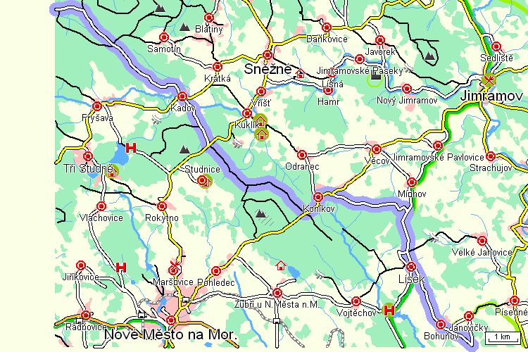 Mapa cyklotrasy