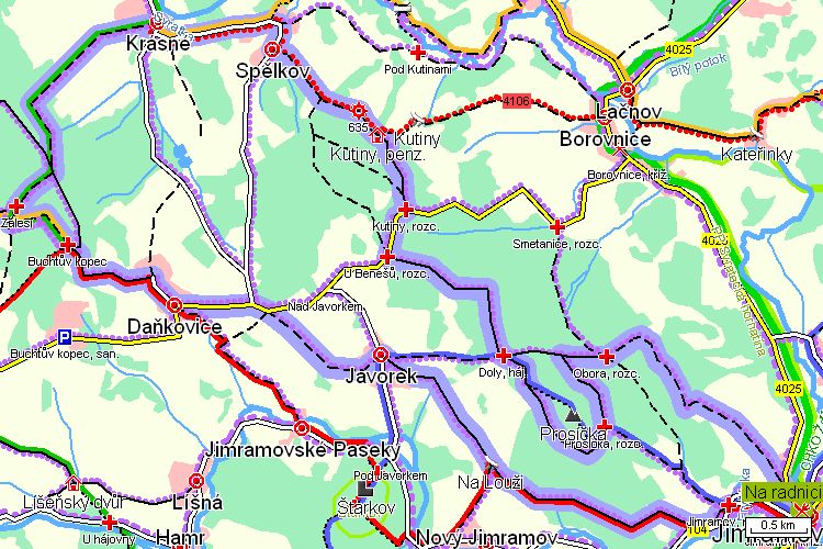 Mapa cyklotrasy