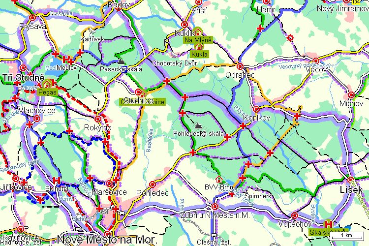 Mapa cyklotrasy
