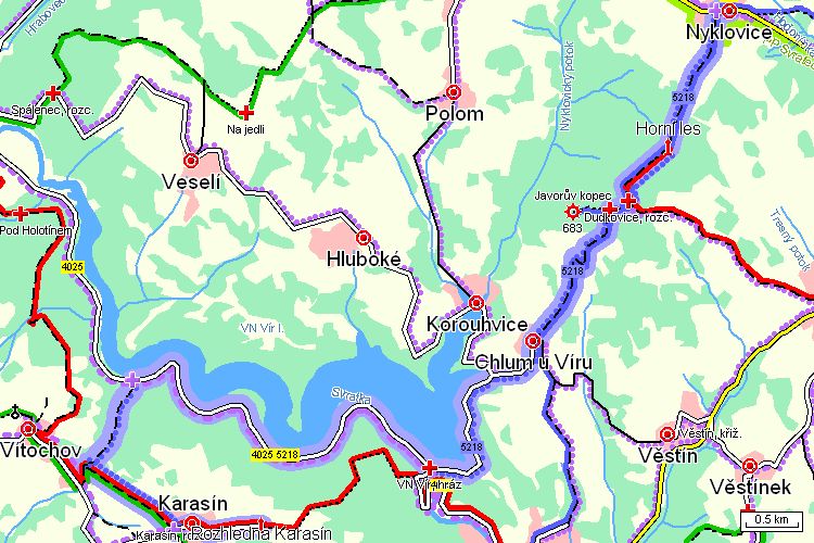 Mapa cyklotrasy