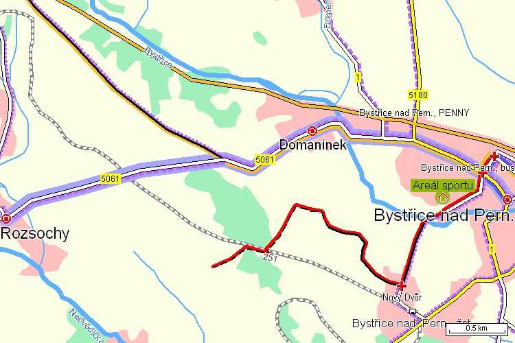 Mapa cyklotrasy