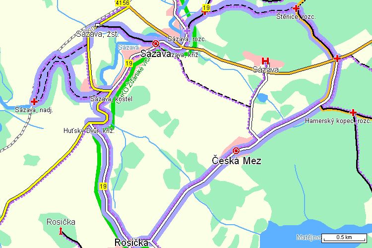 Mapa cyklotrasy