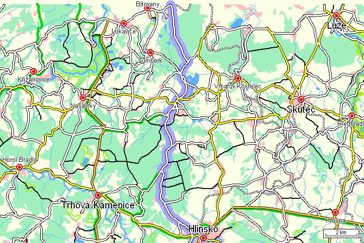 Mapa cyklotrasy