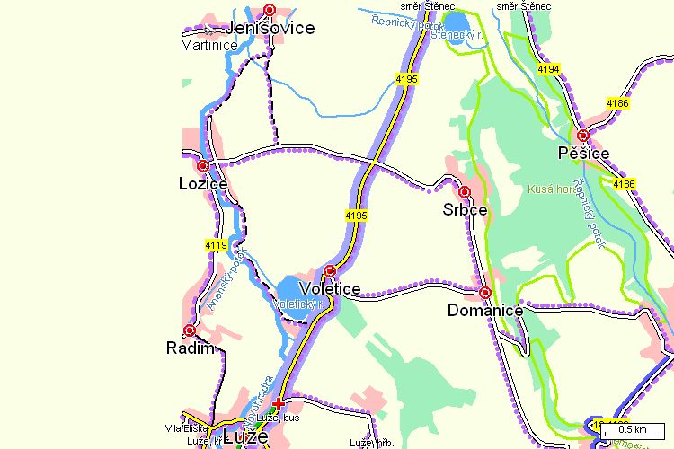Mapa cyklotrasy