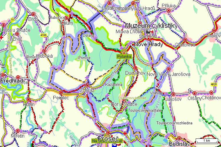 Mapa cyklotrasy