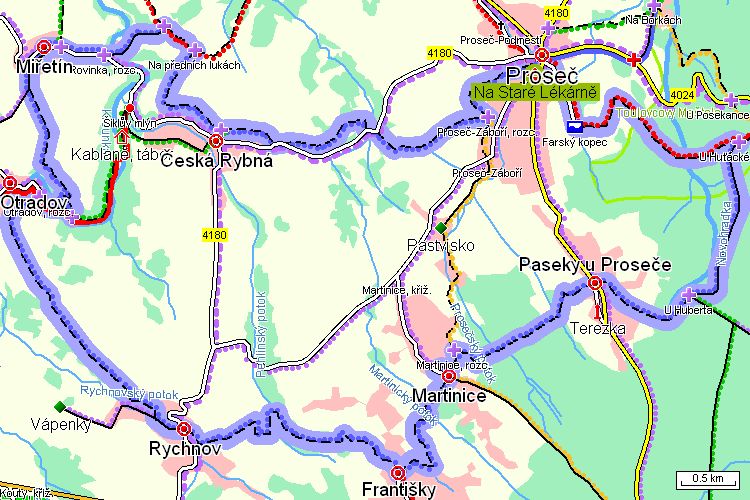 Mapa cyklotrasy