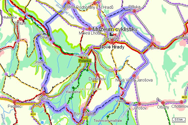 Mapa cyklotrasy