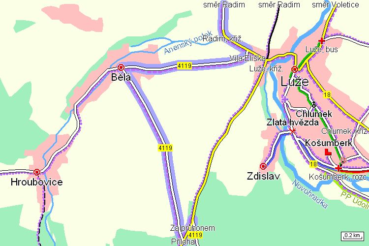 Mapa cyklotrasy