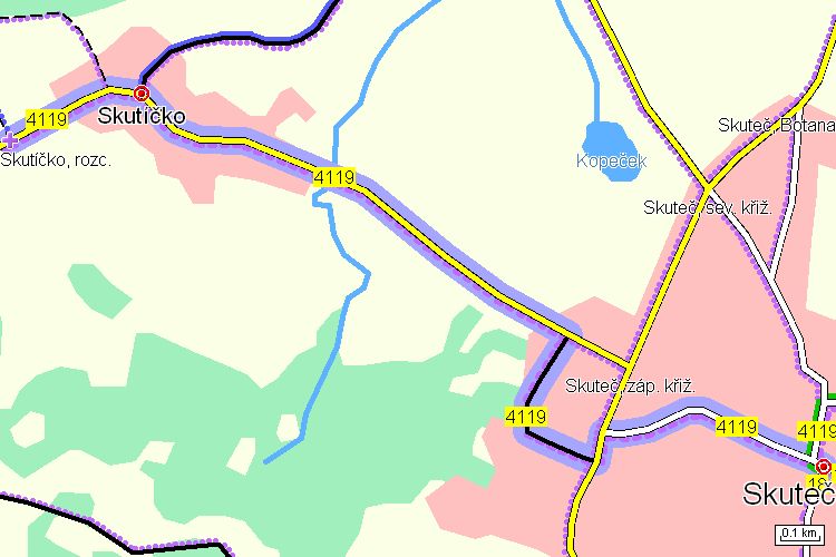 Mapa cyklotrasy