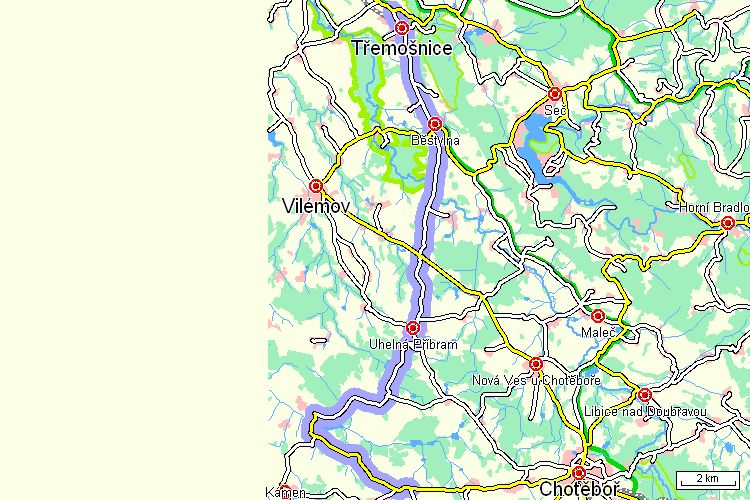 Mapa cyklotrasy Mapa cyklotrasy