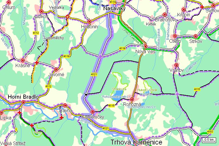 Mapa cyklotrasy