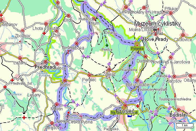 Mapa cyklotrasy