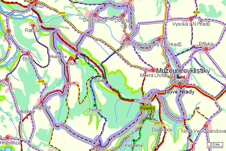 Mapa cyklotrasy