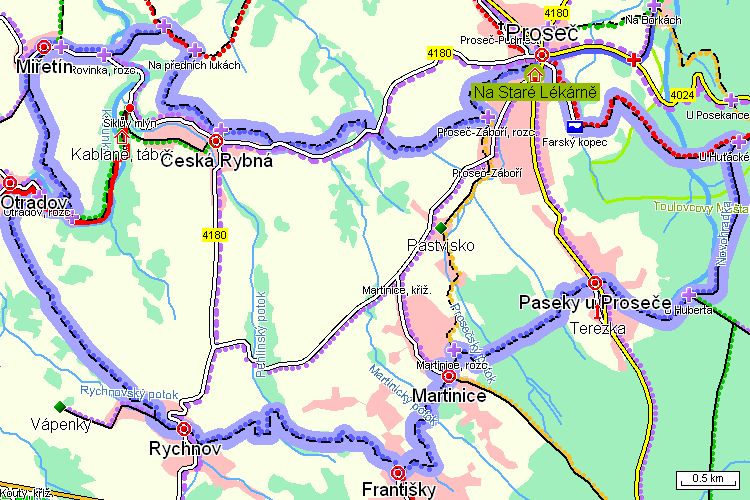 Mapa cyklotrasy