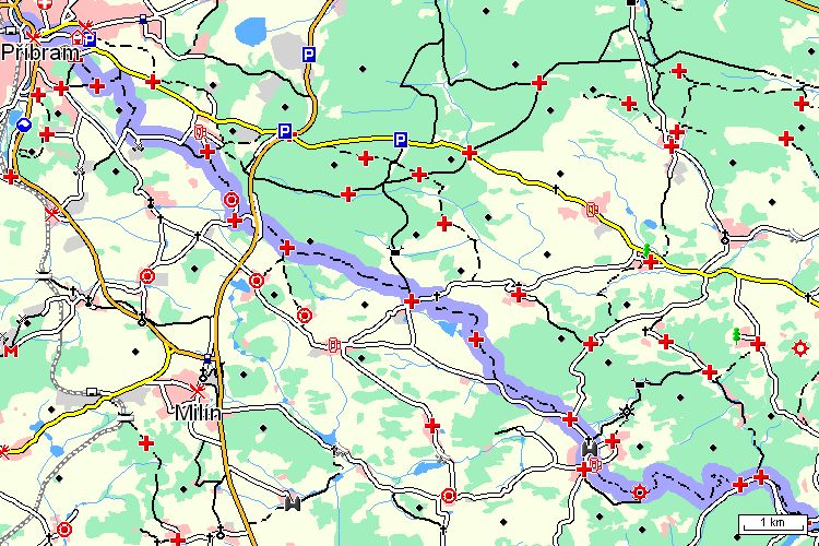 Mapa turistické trasy Mapa turistické trasy
