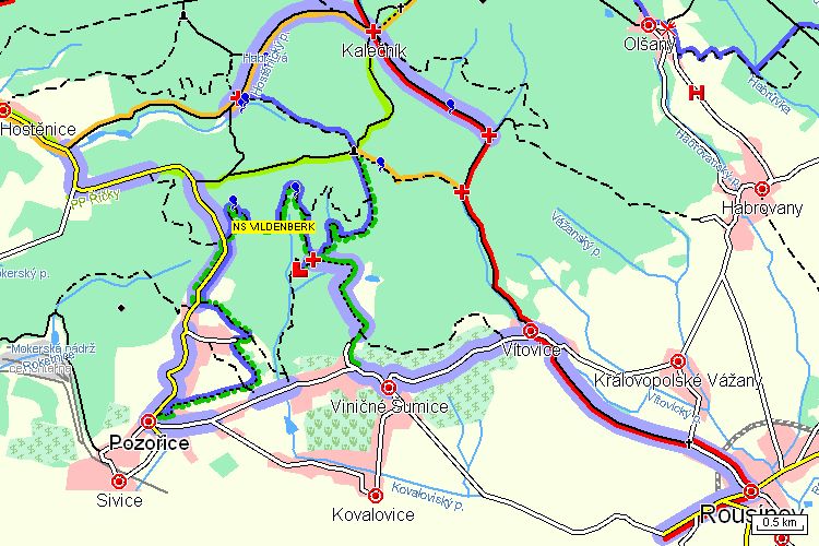 Mapa turistické trasy Mapa turistické trasy