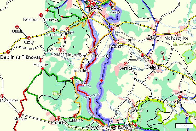 Mapa turistické trasy Mapa turistické trasy