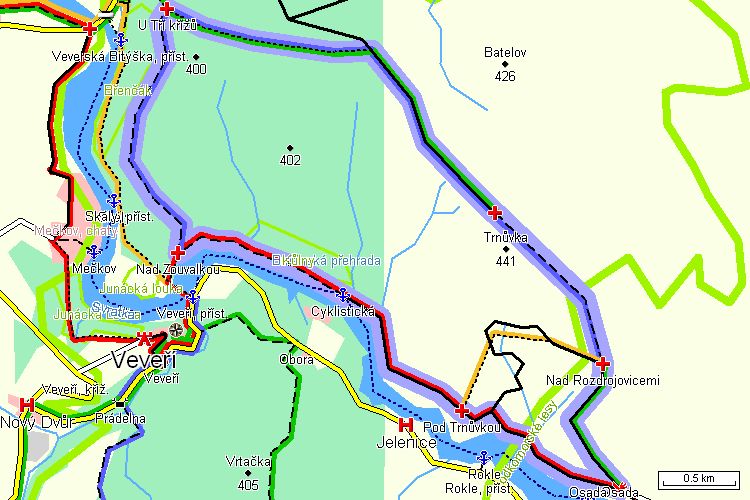 Mapa turistické trasy Mapa turistické trasy
