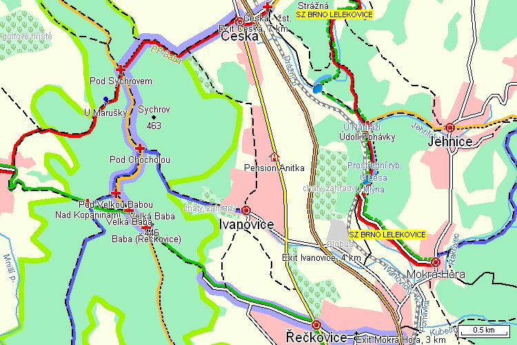 Mapa turistické trasy Mapa turistické trasy