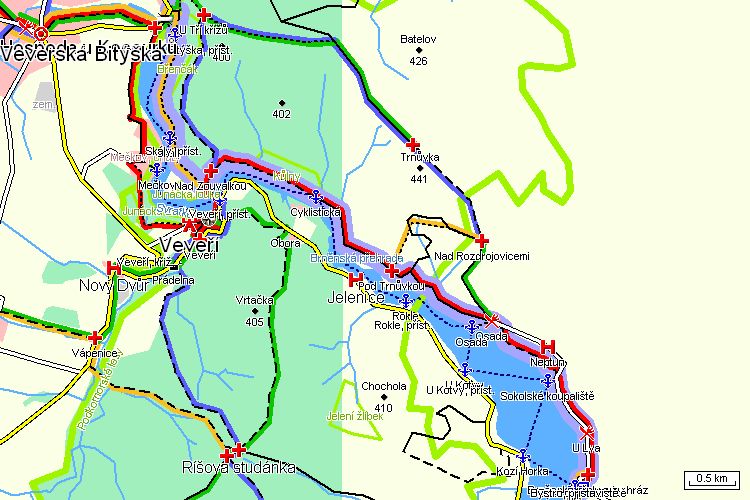 Mapa turistické trasy Mapa turistické trasy