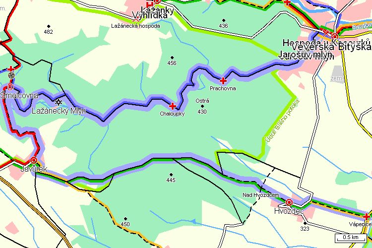 Mapa turistické trasy Mapa turistické trasy