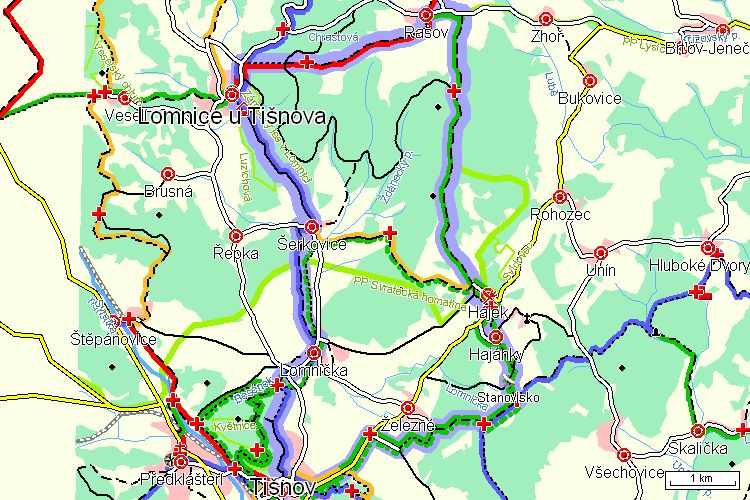 Mapa turistické trasy Mapa turistické trasy