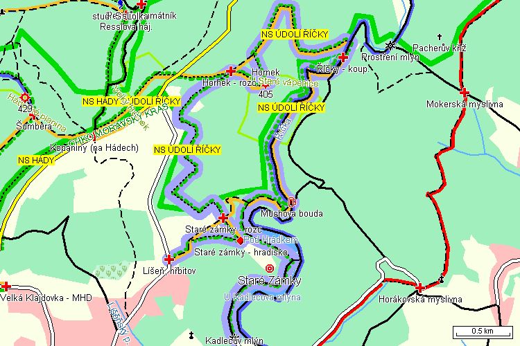 Mapa turistické trasy Mapa turistické trasy