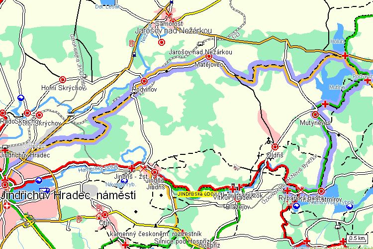 Mapa turistické trasy Mapa turistické trasy