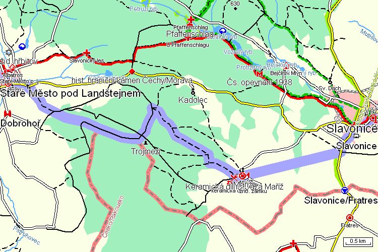 Mapa turistické trasy Mapa turistické trasy