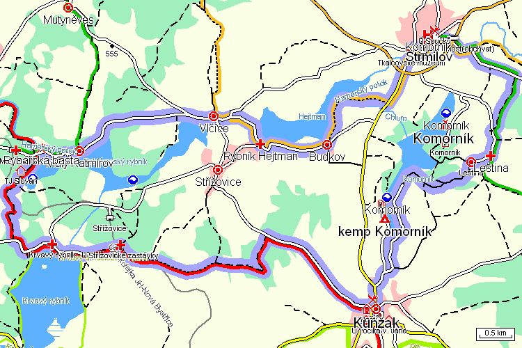 Mapa turistické trasy Mapa turistické trasy