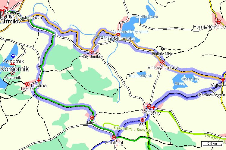 Mapa turistické trasy Mapa turistické trasy