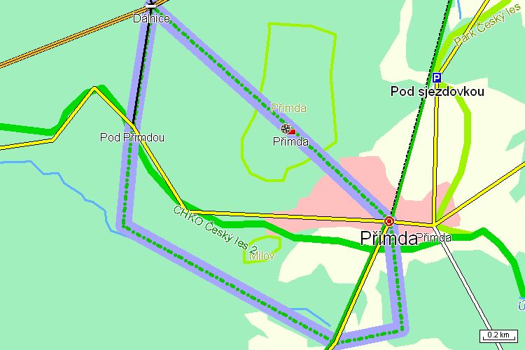 Mapa turistické trasy Mapa turistické trasy