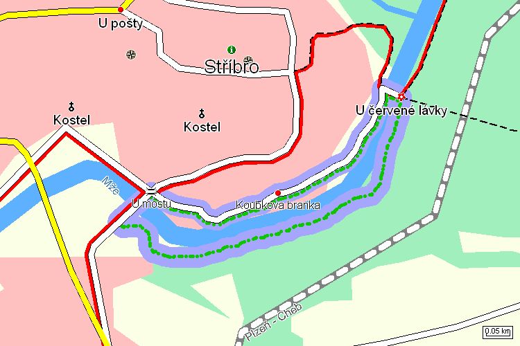 Mapa turistické trasy