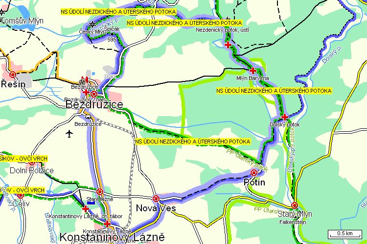Mapa turistické trasy