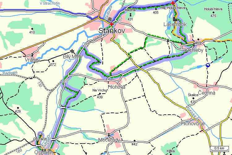 Mapa turistické trasy Mapa turistické trasy