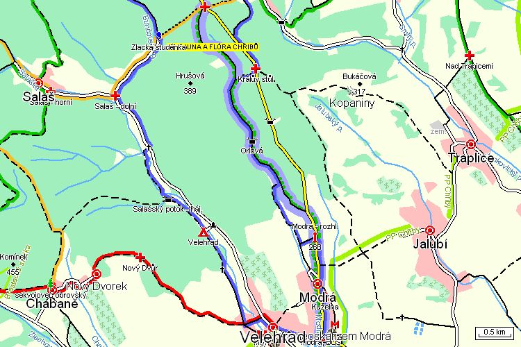 Mapa turistické trasy Mapa turistické trasy