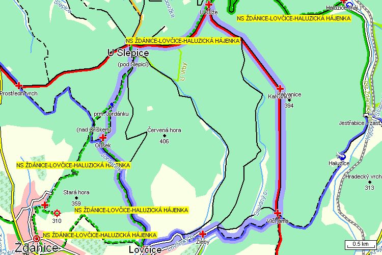 Mapa turistické trasy Mapa turistické trasy