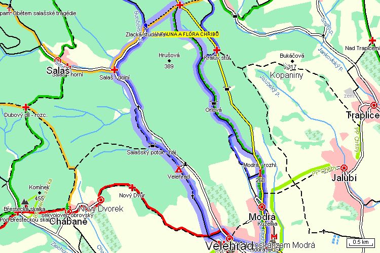 Mapa turistické trasy Mapa turistické trasy