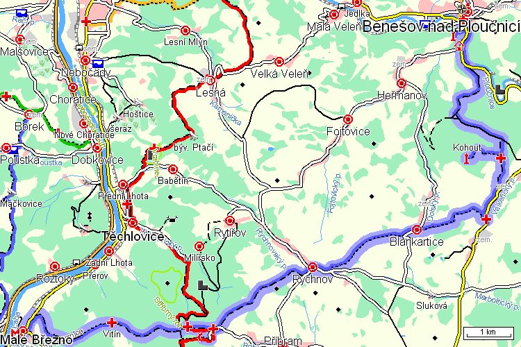 Mapa turistické trasy Mapa turistické trasy