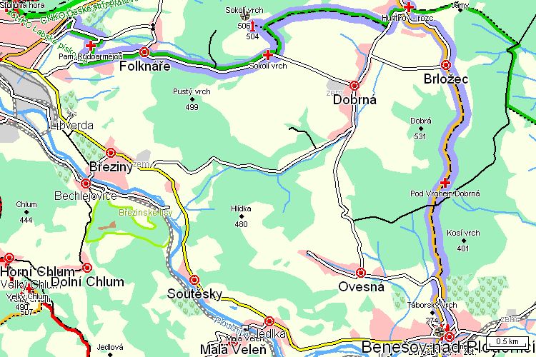 Mapa turistické trasy Mapa turistické trasy