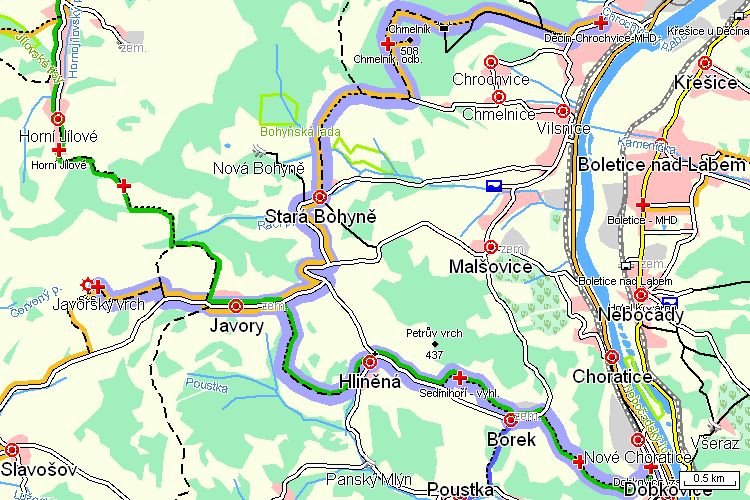 Mapa turistické trasy Mapa turistické trasy