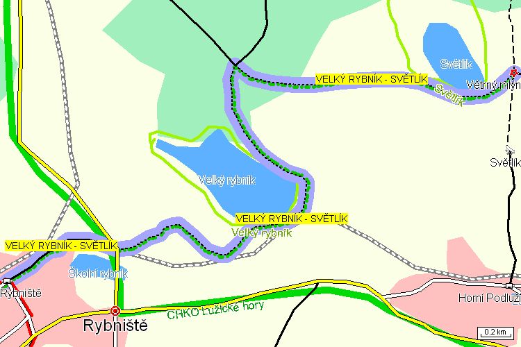 Mapa turistické trasy