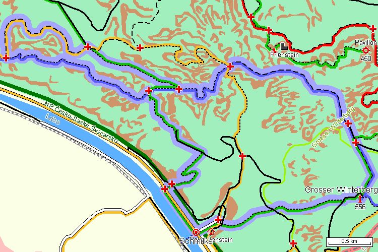 Mapa turistické trasy Mapa turistické trasy