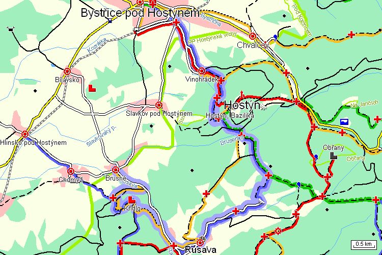 Mapa turistické trasy Mapa turistické trasy