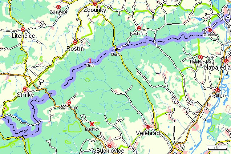 Mapa turistické trasy Mapa turistické trasy