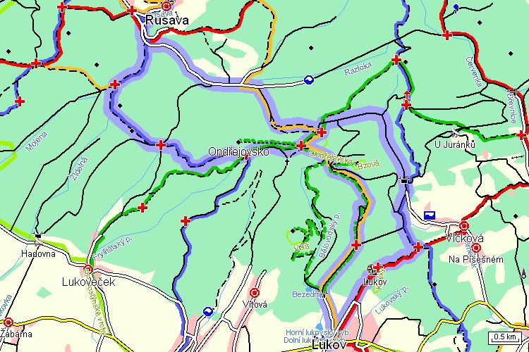 Mapa turistické trasy Mapa turistické trasy