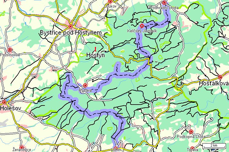 Mapa turistické trasy Mapa turistické trasy