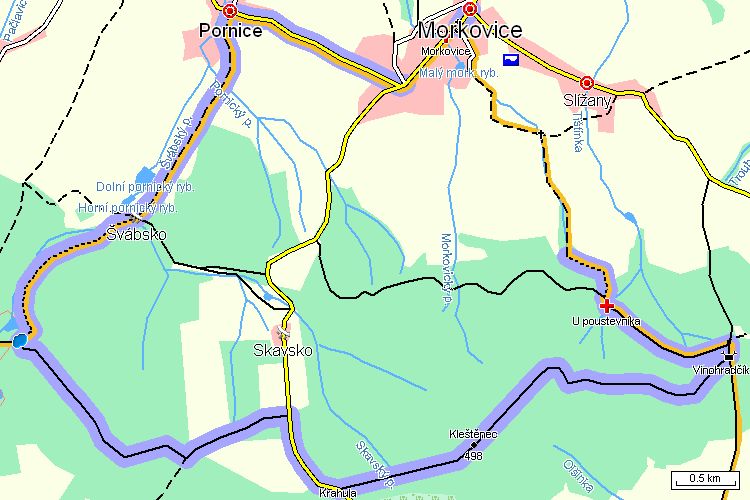 Mapa turistické trasy Mapa turistické trasy
