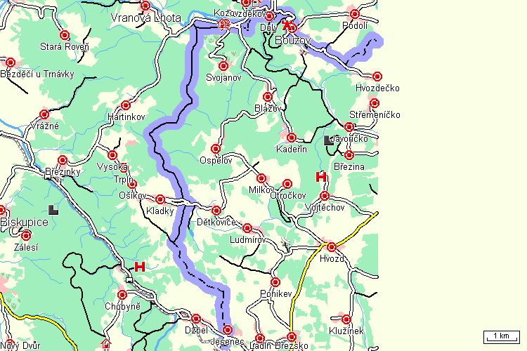 Mapa turistické trasy Mapa turistické trasy