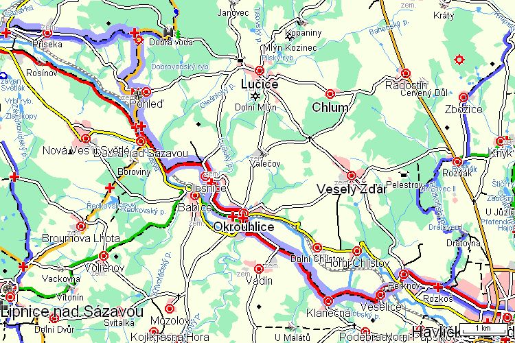 Mapa turistické trasy Mapa turistické trasy